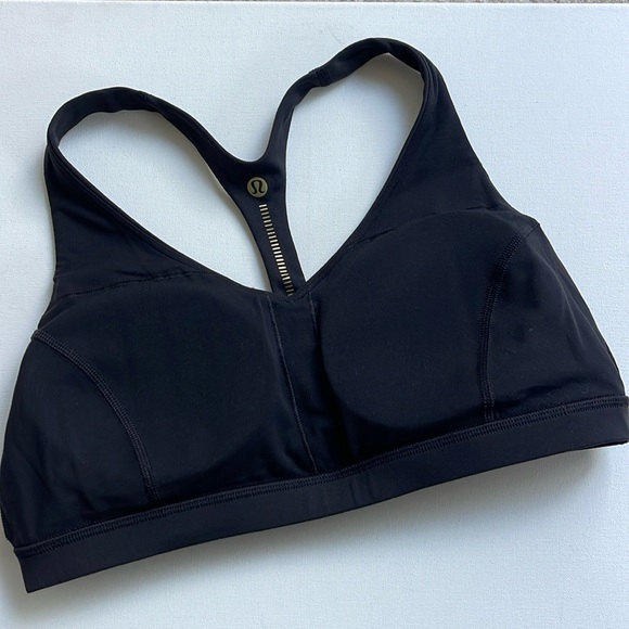 Lululemon Athletica Arise Bra Black Gold Padded Racerback Bra size 12 NEW - Picture 4 of 8